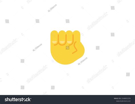 Raised Fist Gesture Emoticon Vector Raised Stock Vector Royalty Free