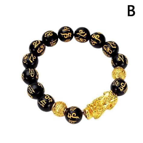 Feng Shui Braceletprosperity Double Pi Xiu Pi Yao Black Mantra Bead