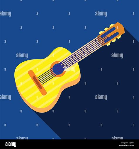 Acoustic Guitar Icon Flat Style Stock Vector Image Art Alamy