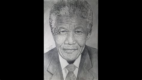 Pencil Sketch Of Nelson Mandela Youtube