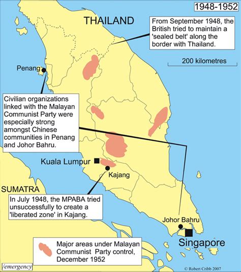 Christopher Hale Map Areas Of Malaya Under Communist Control 1948 1952