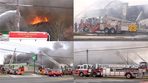 Philadelphia Fire Dept Battles Alarm Building Fire Frankford