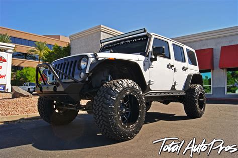 2014 Jeep Wrangler 4 Door White 3 5” Aev Rs Suspension System Lift Kit 35x12 50r18 Nitto