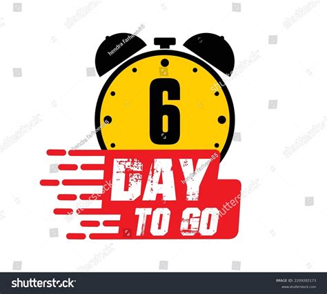 6 Days Go Vector Art Illustration Stock Vector (Royalty Free ...