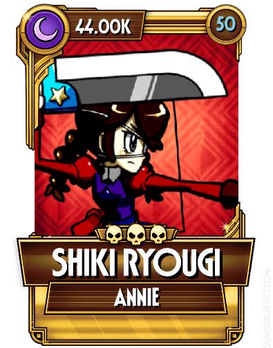 Skullgirls Card Shiki Ryougi Annie By Codxros3 On Deviantart