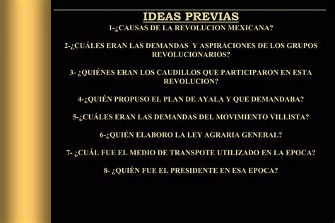 Los Caudillos De La Revolucion Mexicana Ppt