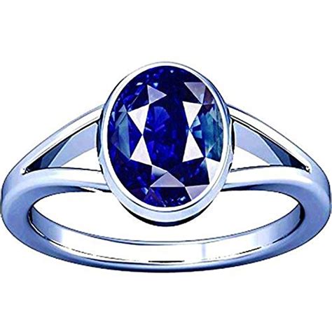 Buy Ramneek Jewels 6 25 6 50 Ratti Blue Sapphire Ring Nilam Neelam