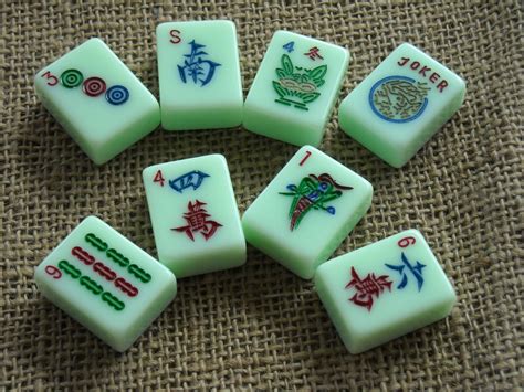 Sea Green Mahjong Tiles Mahjong Tiles for Crafts Mahjongg