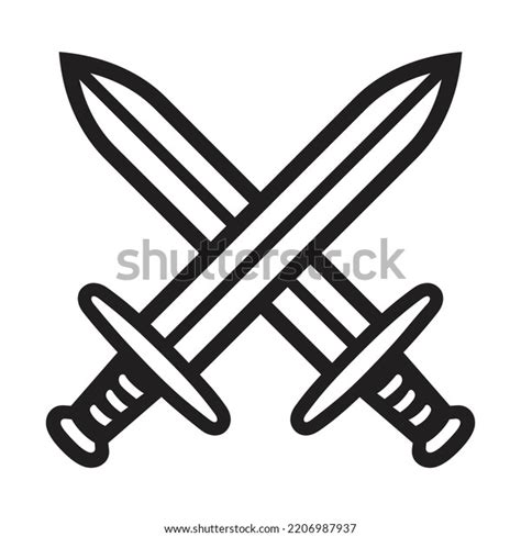 Crossed Swords Vector Flat Icon Isolated Stock Vector Royalty Free 2206987937 Shutterstock