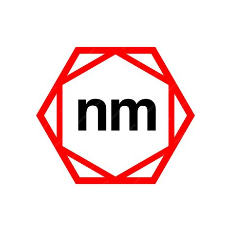 premium vector nm hexagon typography monogram vector nm brand  icon