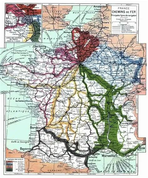 Evolution du réseau de chemin de fer français Cartothèque