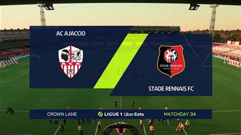 FIFA 23 AC Ajaccio Vs Rennes Ligue 1 Uber Eats Gameplay YouTube