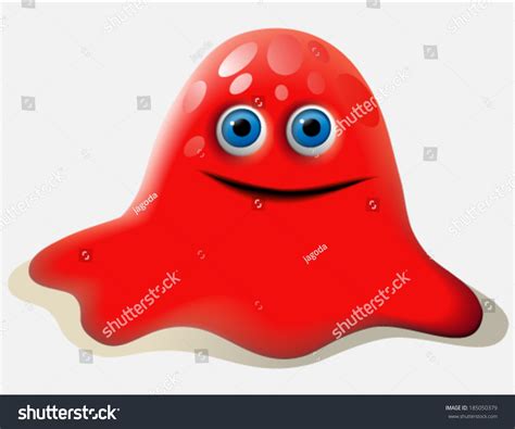 Cartoon Red Creature Stock Vector (Royalty Free) 185050379 | Shutterstock