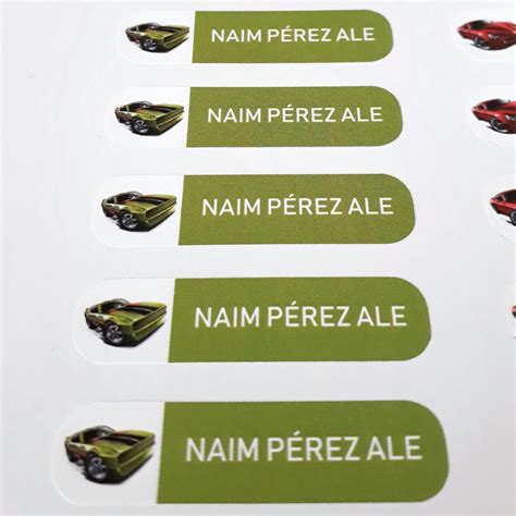 MinimandySign Hot Wheels Etiquetas Escolares