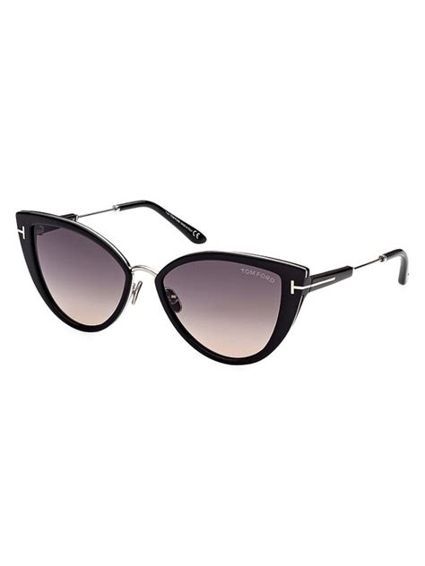 TOM FORD Women S Anjelica 57mm Cat Eye Sunglasses Black Black