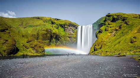 Hd Wallpaper Skogafoss Falls Iceland Waterfalls Wallpaper Flare