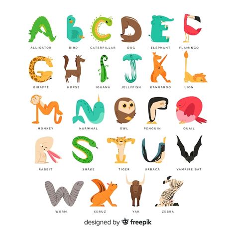 Animal Alphabet Vector