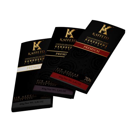 Barras De Chocolate Mix Con Ganodema Lucidum Kaffeto Gourmet