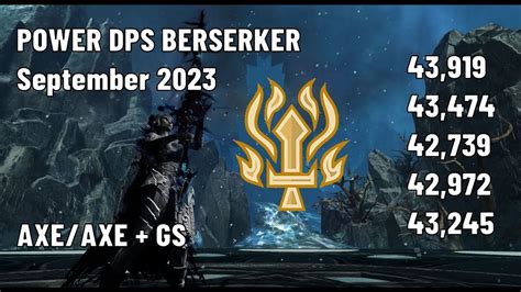 Outdated Power Dps Berserker September Dps Youtube