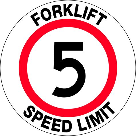 Forklift Speed Limit 5 Floor Graphic TUFFA Products