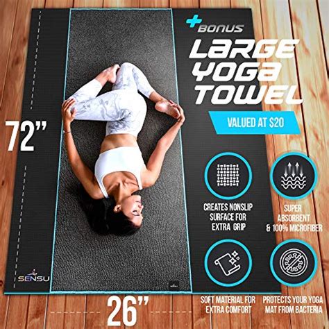 Sensu Large Yoga Mat 6 X 4 X 9mm Extra Thick Exercise Mat For Yoga