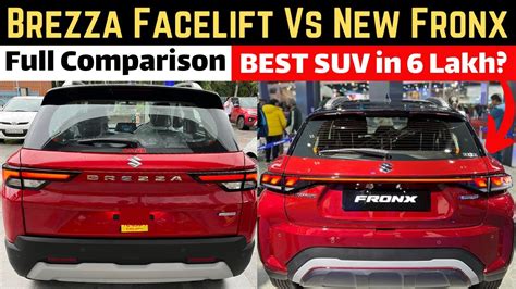 Sorry Brezza Maruti Suzuki Fronx Vs Brezza Facelift Dimensions