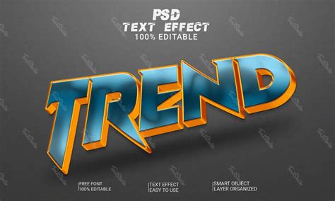 Effet De Police De Style Trend Heavy Rock Tendance Fichier PSD