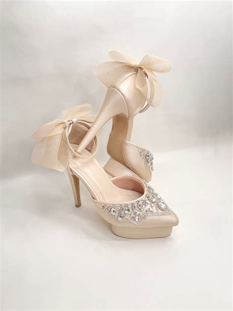 The Nude D Orsay Heels By LEORA GRACE SHOES Bridestory