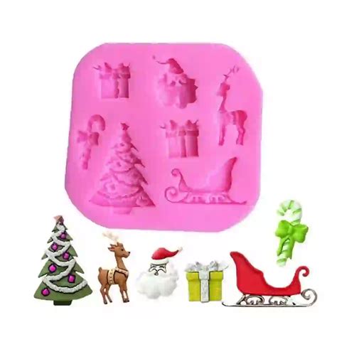 Molde Silicona Figuras Navideñas x7 Mr Mold Shop