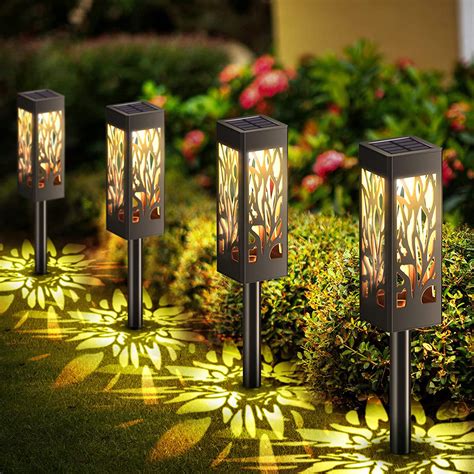 BUCASA Black Low Voltage Solar Powered Integrated LED Pathway Light Pack & Reviews | Wayfair