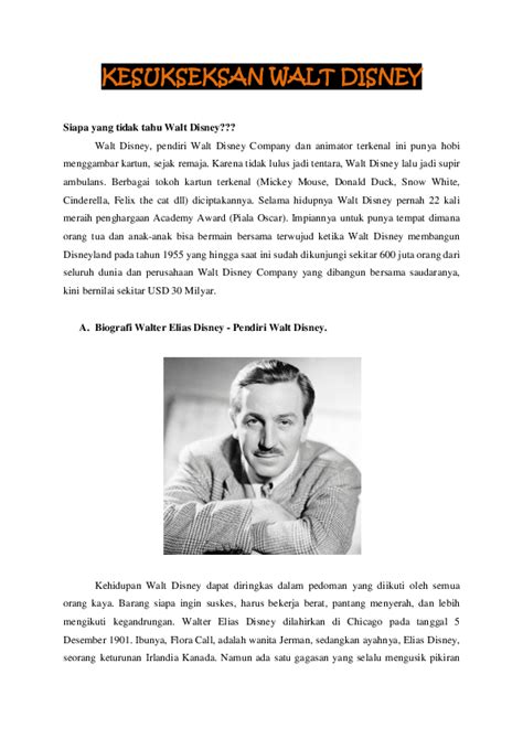 Biografi Singkat Walt Disney