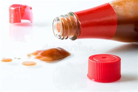 Spilled Hot Sauce Stock Photo Image Of Reflection Pungent