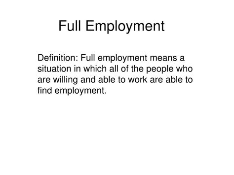 full employment powerpoint    id