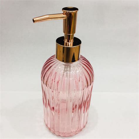 Porta Sabonete Liquido Vidro Conchas Tampa Rose Gold Ml Shopee Brasil