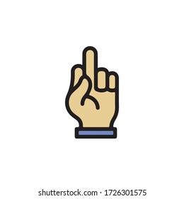 Fuck You Hand Gesture Middle Finger Stock Vector Royalty Free