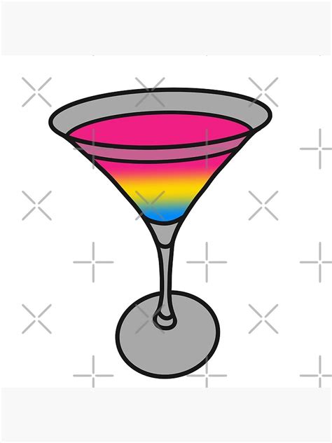 Cocktail Glass Pansexual Pride Flag Poster For Sale By