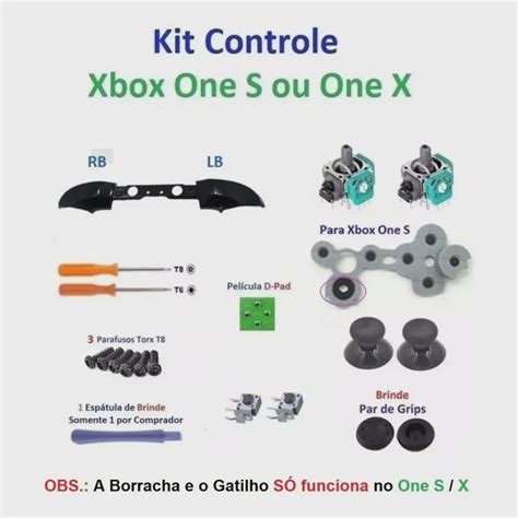 Kit Peças Reparo Controle Xbox One S ou One X em Promoção Ofertas na