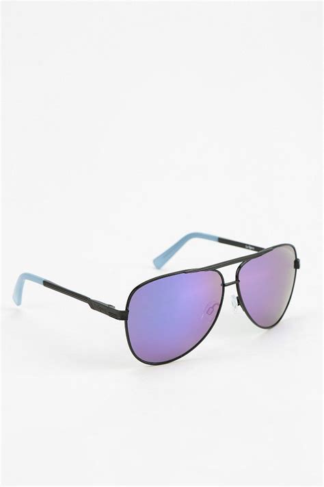 Le Specs Thunderbird Aviator Sunglasses Urban Outfitters Urban Outfitters Sunglasses