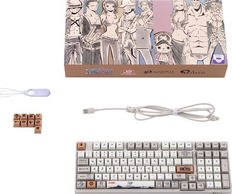 Клавиатура Akko 3098S One Piece Calligraphy CS Jelly Blue UA Grey