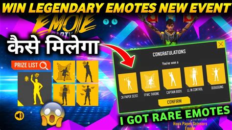 I Got All Legendary Emotes Emote Party New Event Freefire Emote