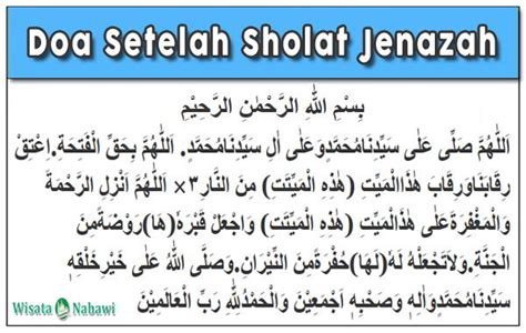 Bacaan Doa Selepas Solat Jenazah Cara Solat Jenazah Yang Lengkap