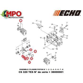 Cylindre Piston ECHO Pour CS 320TES ORIGINE 220 85