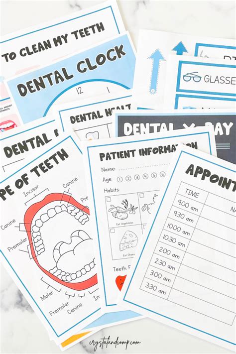 Pretend Play Dentist Office Printables