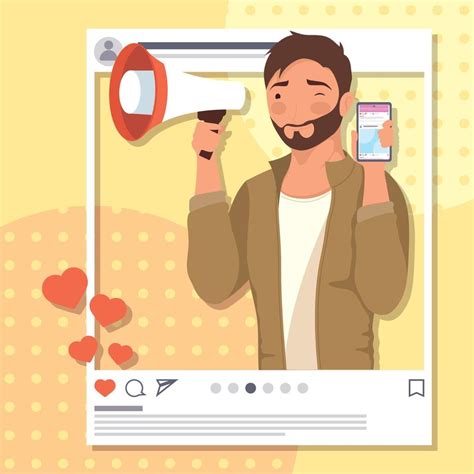 Man With Social Media Marketing 10849839 Vector Art At Vecteezy