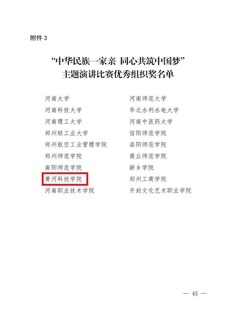 喜报！我校在全省高校两项统战活动中双获“优秀组织奖” 黄河科技学院