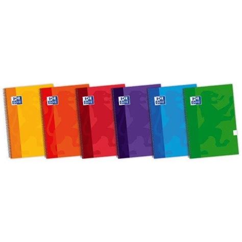 Cuaderno Oxford tapas extraduras 80h 90g cuadrícula 4x4 cuarto colores