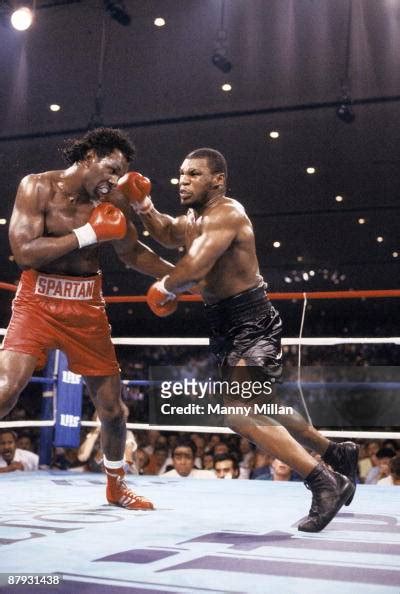 Mike Tyson In Action Vs Tony Tucker At Hotel Hilton Las Vegas Nv