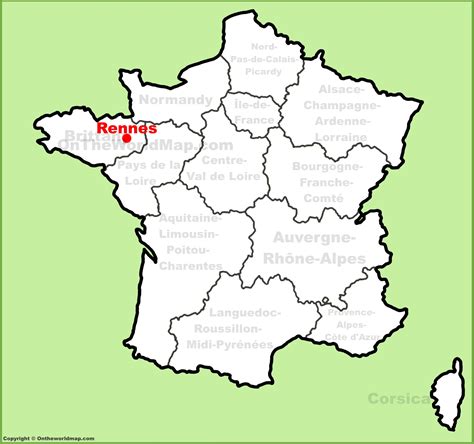 Rennes location on the France map - Ontheworldmap.com