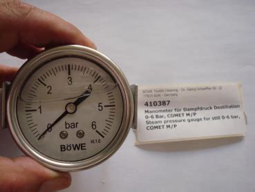 BÖWE Webshop Manometer 0 6 bar 1 4 v hinten Dampfdruck Destillation