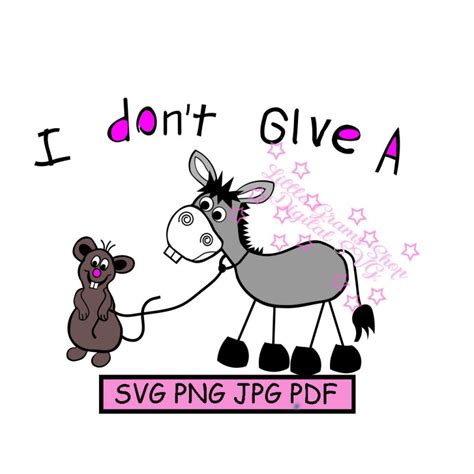 Donkey I Don T Give A Rats Ass Svg Design Cut File